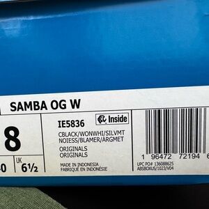 Adidas Samba OG W in Black and White